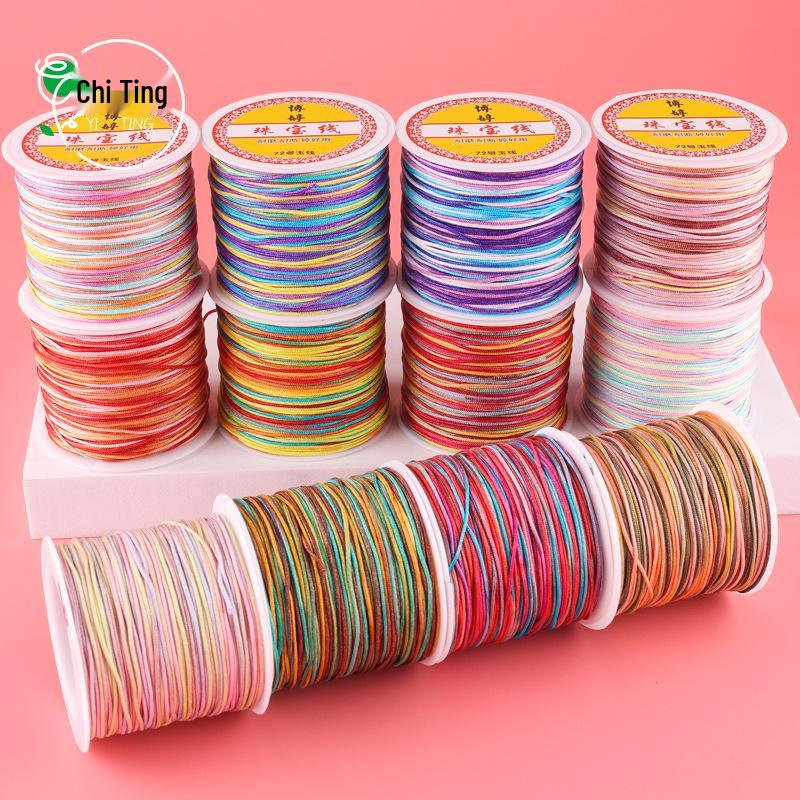 Boting 30m Multicolor Jade Thread: 5-Color DIY Gradient Jewelry & Braiding Cord