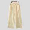 INCERUN Men Drawstring Elastic Waist Casual Striped Long Wide Legs Pants Trousers