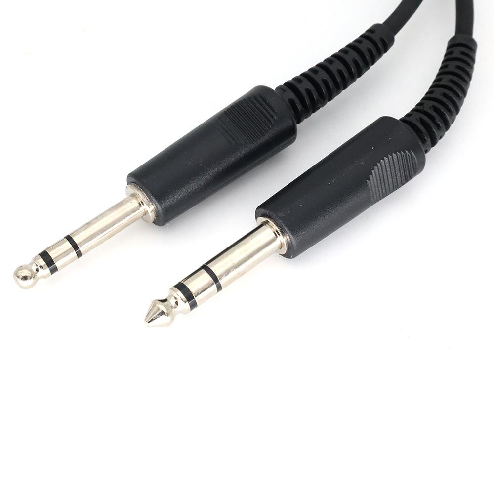 1 X Helicopter Aviation Headphone Adapter Cable For 7.1mm To GA Dual Plug 40cm
