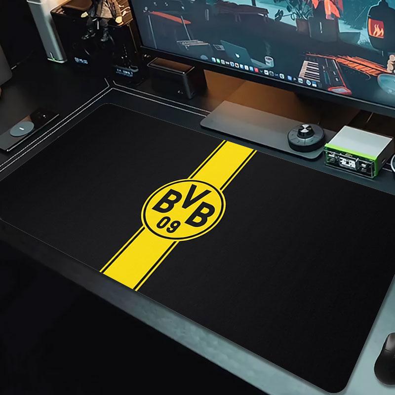 Borussia Großes Mauspad Große Gaming-Tischunterlage Rutschfest Laptop Tablet Großes Mauspad XXL Matte Mini-PC Spielmatte Mit Verriegeltem Rand