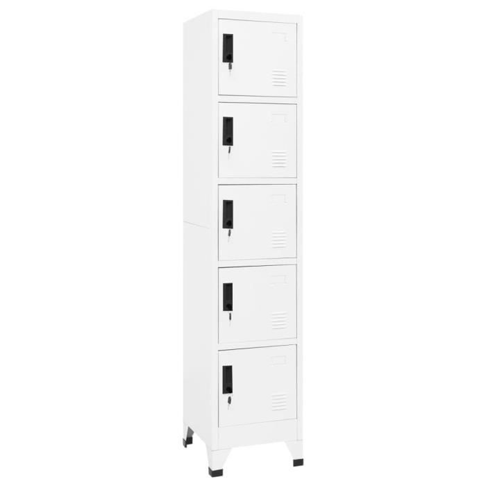 VidaXL Locker Cabinet White 38x40x180 Cm Steel 339788