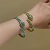 European Fashion Open Serpentine Rhinestone Bracelet, Cool Elegant High-end Women Jewelry Gift
