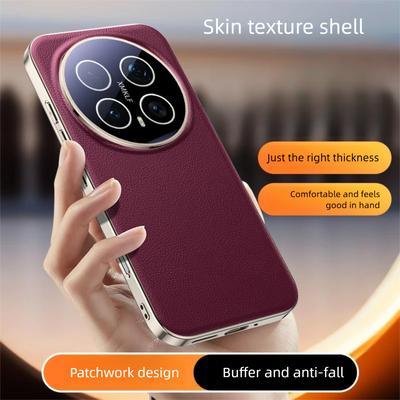 Luxury Napa Texture Vegan Leather Case For Honor Magic 7 8 Pro Business Cover With Camera Holes Cutout Plating Frame
