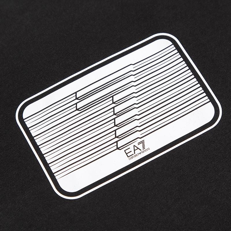 Emporio Armani SS23 EA7 Series Digital Print Crew Neck Short Sleeve T-Shirt Men Tops Black 3RPT51-PJ02Z-1200