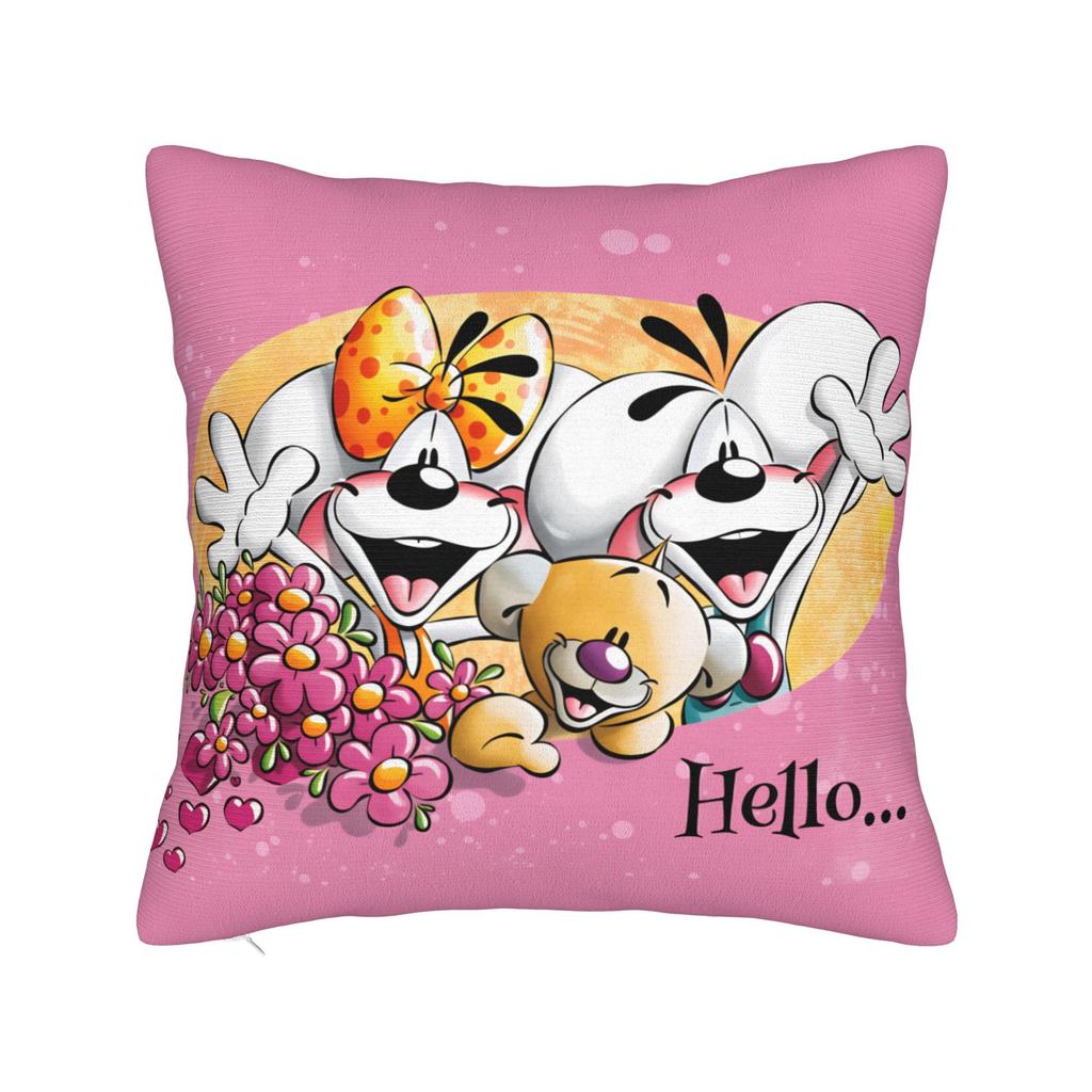 Comic Cartoons Diddl Pillow Case Soft Pillow Cover For Living Room Sofa Novelty Pillowcases