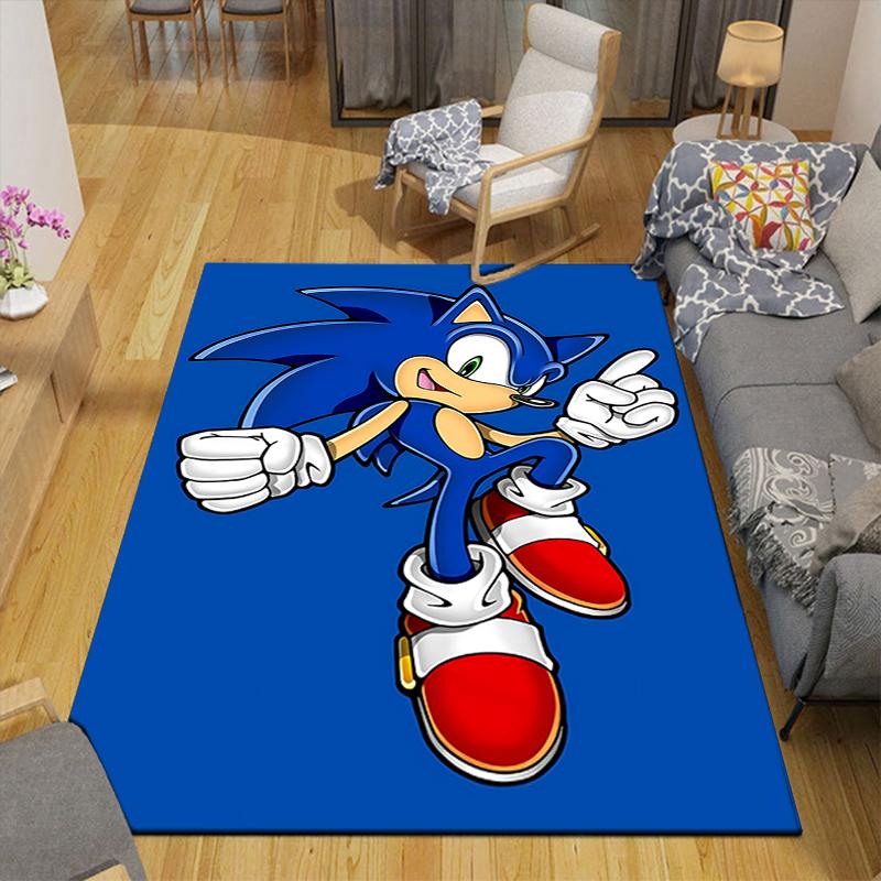 1Pc Sonic Hedgehog Adventure Rug, Office Carpet Indoor Outdoor Doormat, Non-Slip, Comfortable, Living, Christmas Halloween,  Xmas Gift G1281