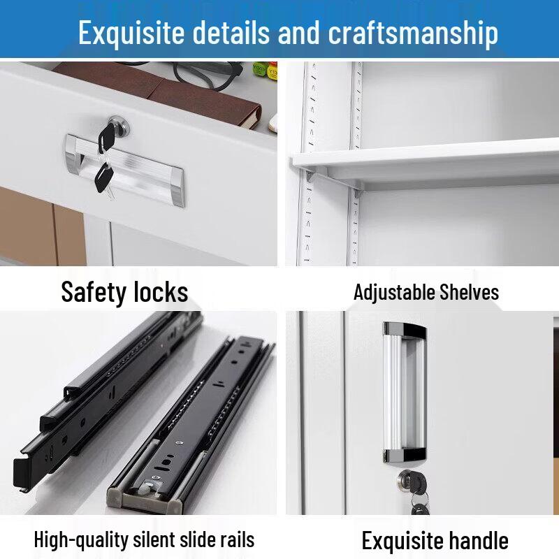 Jiemengzhe 5-Section Modular Metal Office Cabinet