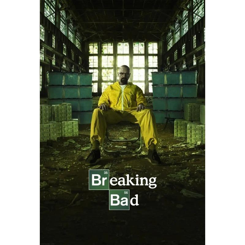 Breaking Bad Klassische Krimi-TV-Serie Poster Leinwandmalerei Heisenberg Drucke Wandkunst Bilder Moderne Heimzimmerdekoration 21X30cm Unframed