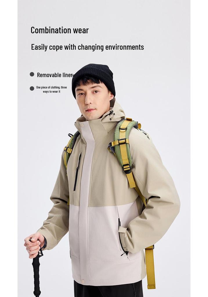 Custom Three-in-One Expedition Suit: New Autumn/Winter Style, Fully Sealed Two-Piece Set with Embroidered Logo