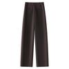 Women's 2024 Autumn/Winter Grey Wool Straight Leg Loose Scimitar Pants