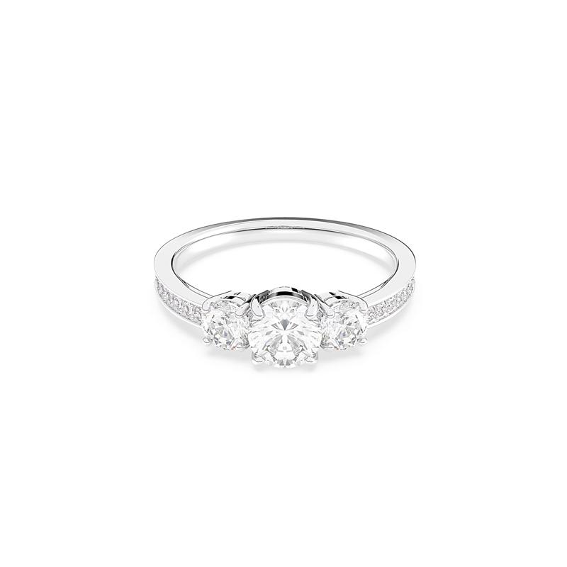 Swarovski Attract Trilogy Exquisite Fashionable and Versatile Ring Women s Silver Silver 55