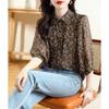 Women's Summer Floral Short Sleeve Shirt Large Size Casual Short Sleeve Ladies Office Short Sleeve