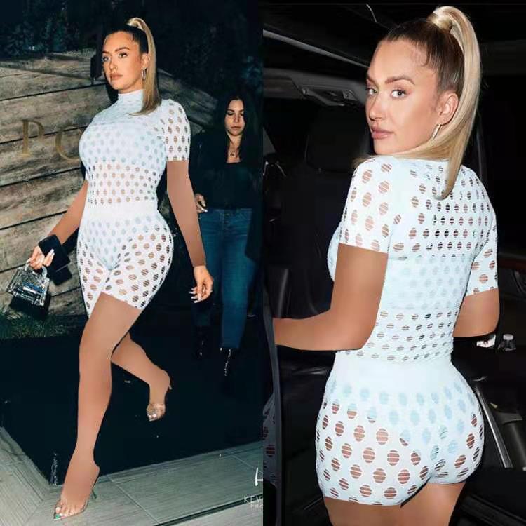 2026 Summer European & American Trendy Women s Casual Set: Three-Quarter Sleeve Top & Shorts L белый