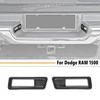 For Dodge Ram 1500 19-25 Carbon Fiber Rear License Plate Lamp Cover Trim Bezels