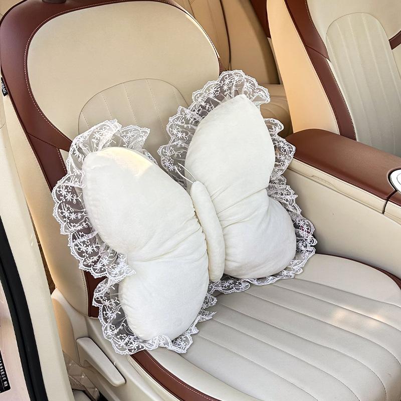 Car Headrest Waist Rest Creative Bow Car Pillow Neck Pillow New Car Cushion