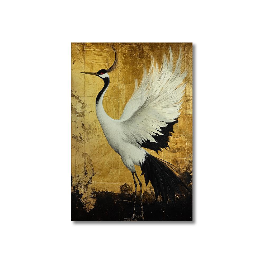 Salbeigrün Gold Japandi Kunstdruck Fliegende Vögel Wandkunst Abstrakte Sonnenkunst Wohnzimmerdeko Japanische Wandkunst Schlafzimmerdeko Geschenk