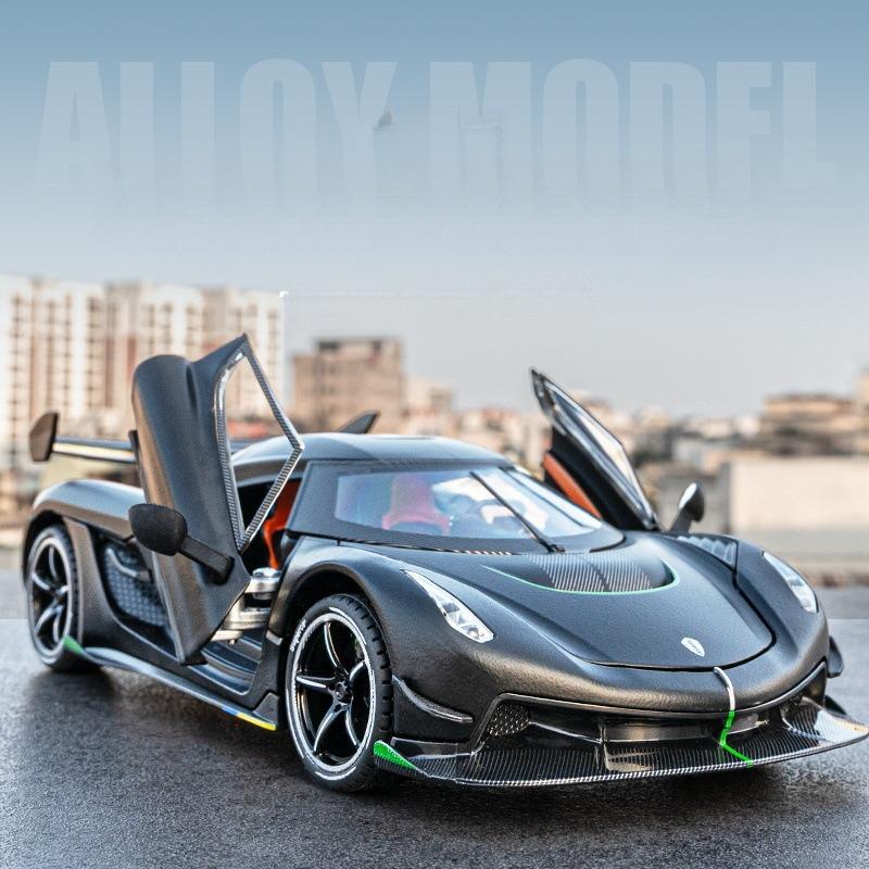 1/24 Lamborghini Koenigsegg JeskoModel Autíčka Zliatinové Zberateľské Odliate Vozidlá so Zvukom a Svetlom