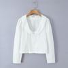 European Autumn Women's White Doll Collar Long Sleeve Slim Fit Shirt