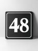 Metal House Number Sign, Black White Contrast, Outdoor Wall Decor for Home Street