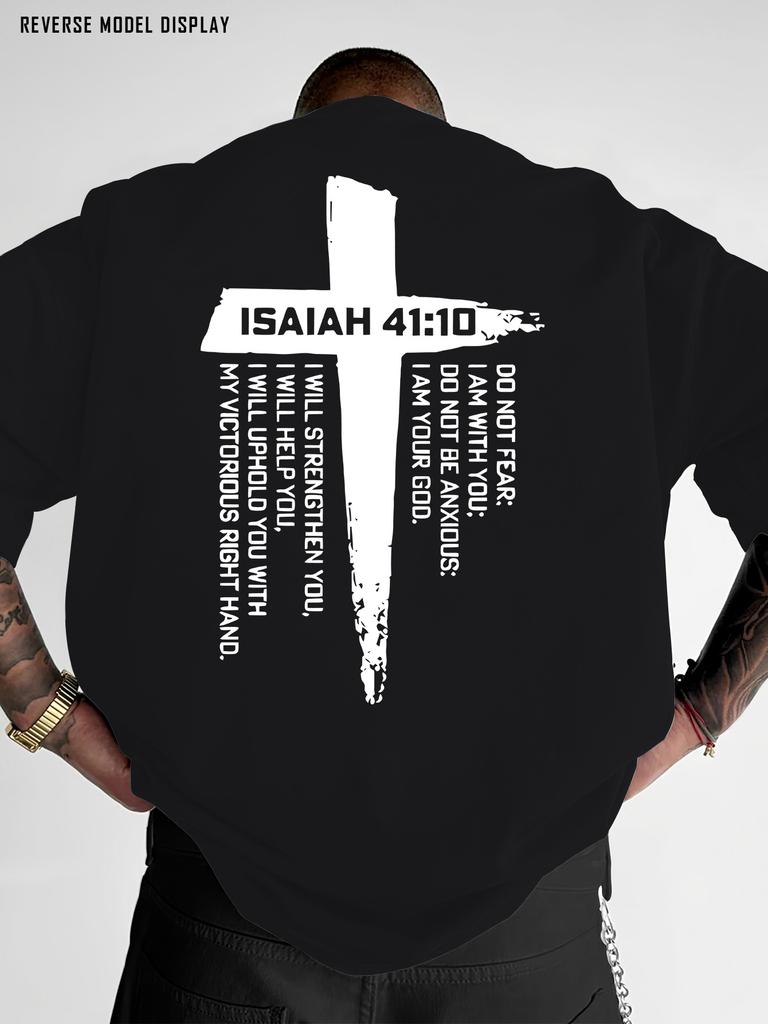 Christian Cross and Bible Verse Graphic Tee for Unisexs Clothing Unisexs Breathable Cotton Perfect for Summer Casual Streetwear