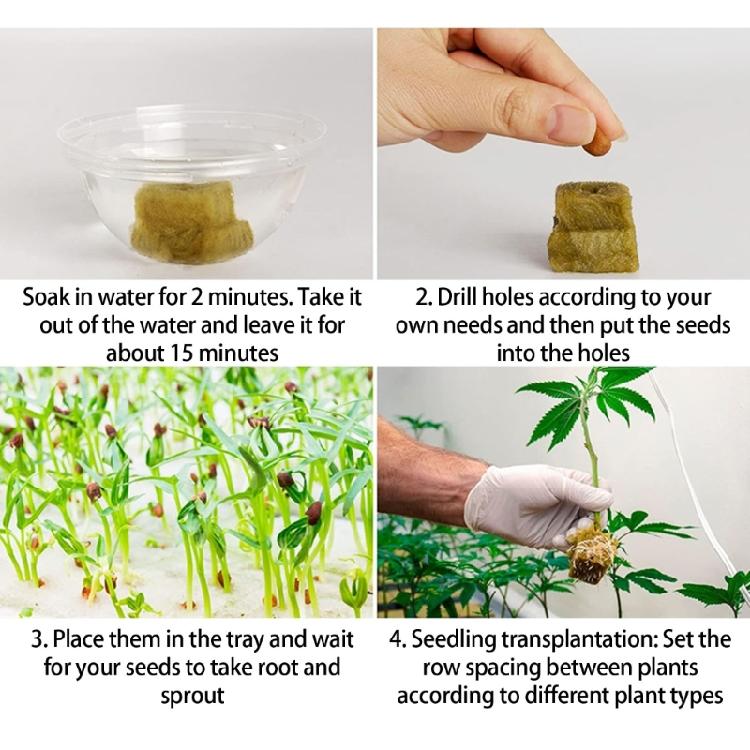 Professional Rock Wool Block Set for Hydroponic Farming and Gardening Applications