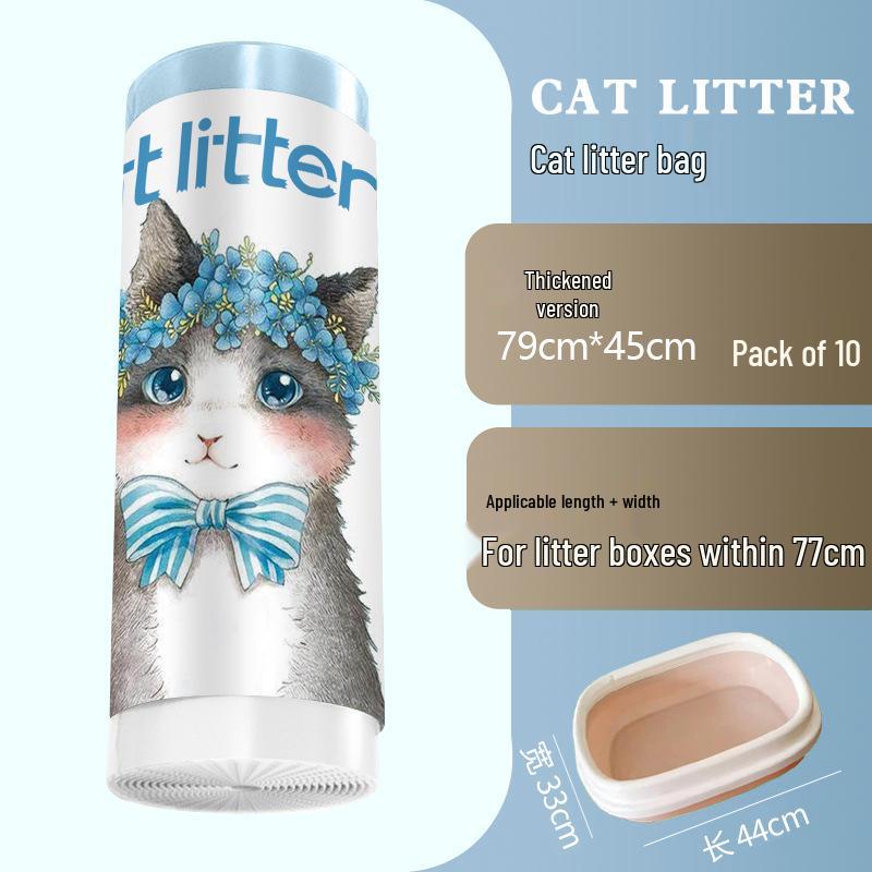 Disposable Cat Litter Bags with Drawstring – Fits Automatic Litter Boxes, Thickened for Large, Medium, and Small Sizes