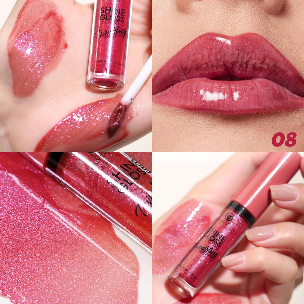 

Блестящий матовый блеск для губ Fine Shine Lip Gloss 8 цветов Pearl Gloss Водостойкий блеск для губ Ice Transparent Pure To Overlay Lip Glaze