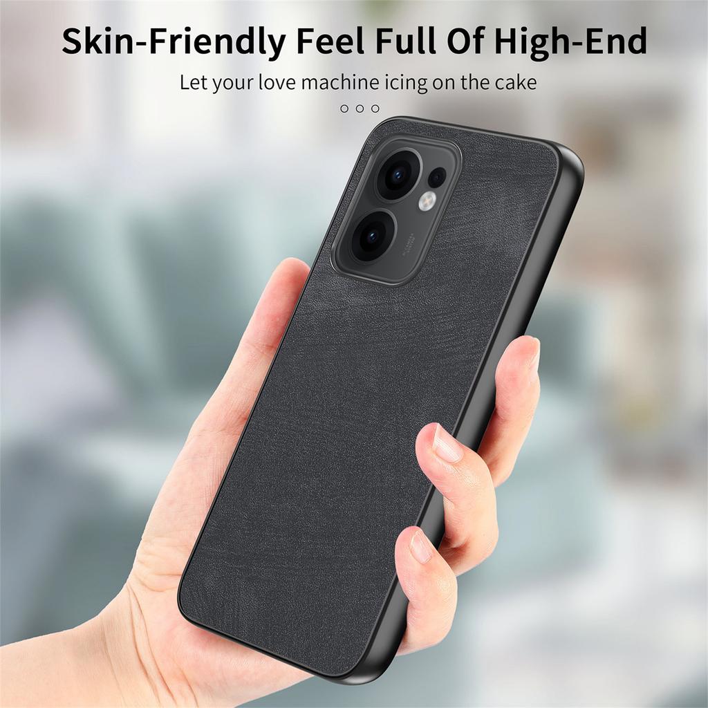 For Oppo Reno13 F 5G (Reno 13 FS 5G)/4G Case Shockproof Slim Retro Leather Phone Back Cover