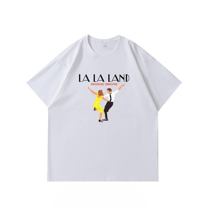 

Футболка на тему кино LaLaLand Унисекс Одежда и Женская Одежда Хлопок Повседневная Футболка 2026 Лето Новая Футболка M