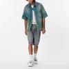 SS23 Rainbow Monogram Short-Sleeve Denim Shirt Indigo Blue 1AB91X