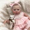 49cm Real Looking Simulation Dolls Meadow Soft Touch Cloth Body Vivid Newborn Doll with Handmade 3D Skin Visible Veins Realistic Baby Dolls for Kids