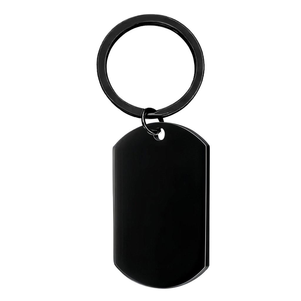 Men's Engravable Stainless Steel Dog Tag Necklace in Street Style