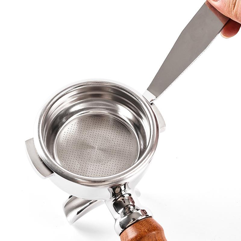 1ks Nádobka na kávový prášek Nástroj pro vyjímání košíku portafiltru Nerezová ocel Kuchyňské kávové filtrační nástroje Stříbrné Kávové příslušenství