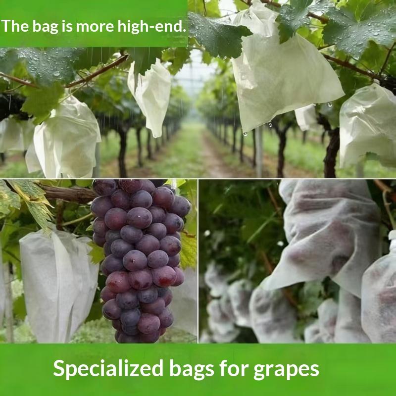 100Pcs Non Woven Grape Protective Bags Waterproof Breathable Prevent Birds Rain Damage For Orchard Home Garden Use