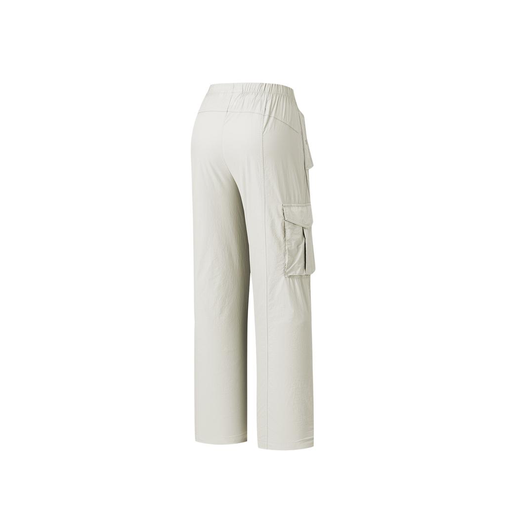 Anta Skate Lifestyle Series Protective Woven Long Pants Summer Casual Pants Women bottoms Morning-Mist-Gray 162628512-1