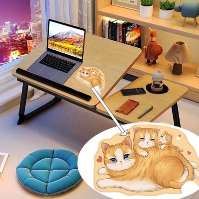 Büro Mauspad Set 2 Stück Niedliche Katze Rutschfest Umkettelter Rand Cartoon Klein Frischer Stil Computer Tastatur Schreibtischzubehör