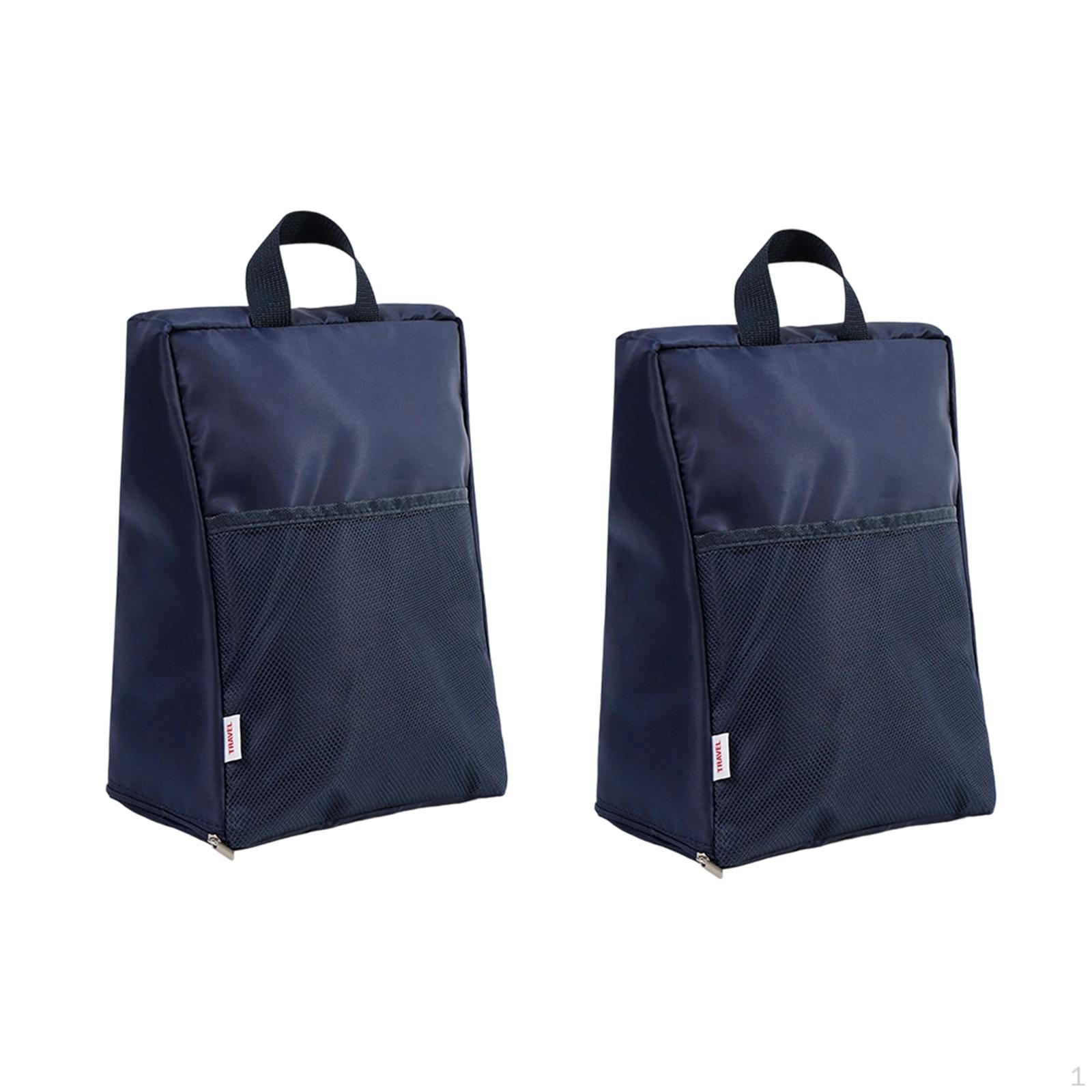 

2 Laptop Shoe Bags with Handles And Zipper. Ideal Organizer for The Gym, Hiking синий