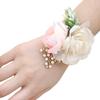 Elegante Corsage da Matrimonio Fiore da Polso Perle Per Sposa Damigella d'Onore Sposo Evento Formale Fiorato in Seta Bottoniera Accesso