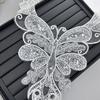Wedding Dress Decorative Accessories Flower Stickers White Lace Butterfly Beaded Embroidered Sequined Placket Collar Diy Jewelry