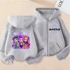 Hoodies Sweatshirts Girls Zip Sweatshirt Children's Clothing Cartoon Print Hoodie Casual Top