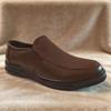 Men's Genuine Leather Slip-On Loafers Business Comfortable Daily Wear Office Brown Dress Footwear