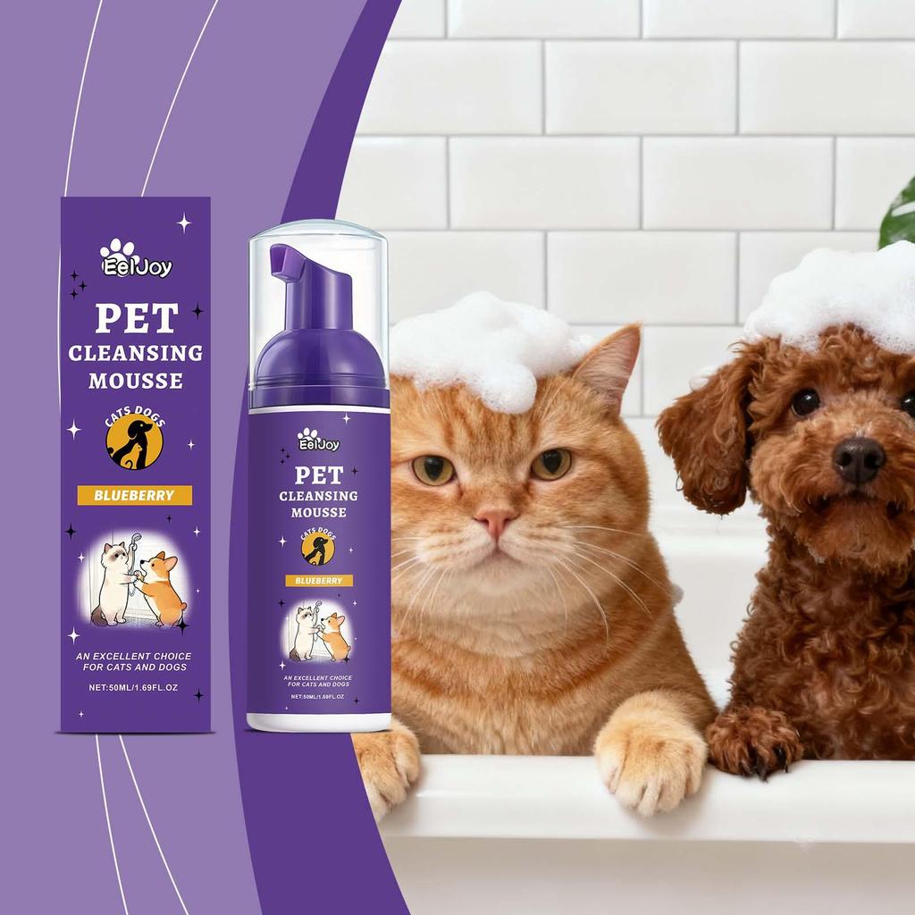 EELJOY Pet Cleaning Mousse: Gentle Odor Eliminator for Smooth, Shiny Fur