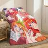 The Q-Quintessential Quintuplets Throw Lightweight 240G Flannel Blanket Soft Skin-Friendly For Summer Cooling