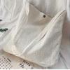 Daisy Embroidered Tote Bag for Women Sweet Style Floral Shoulder Bag with Fixed Strap Reusable Shopping/Gift Bag Perfect for Mother Day Weddings