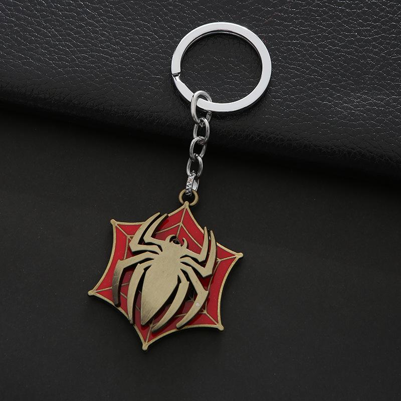 Spider-Man Series Mask Keychain Metal Pendant Creative Keyring for Kids Friends Backpack Jewelry Accessories Gift
