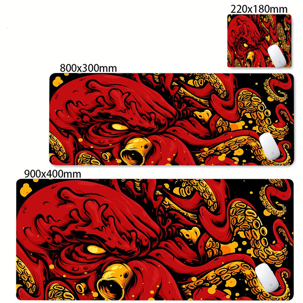 Mouse Pad Mysterious Octopus Monster Mousepad Extended Desk Mat Wearproof Cloth Anti Slip Rubber Computer Desktop Mouse Mat Xxl