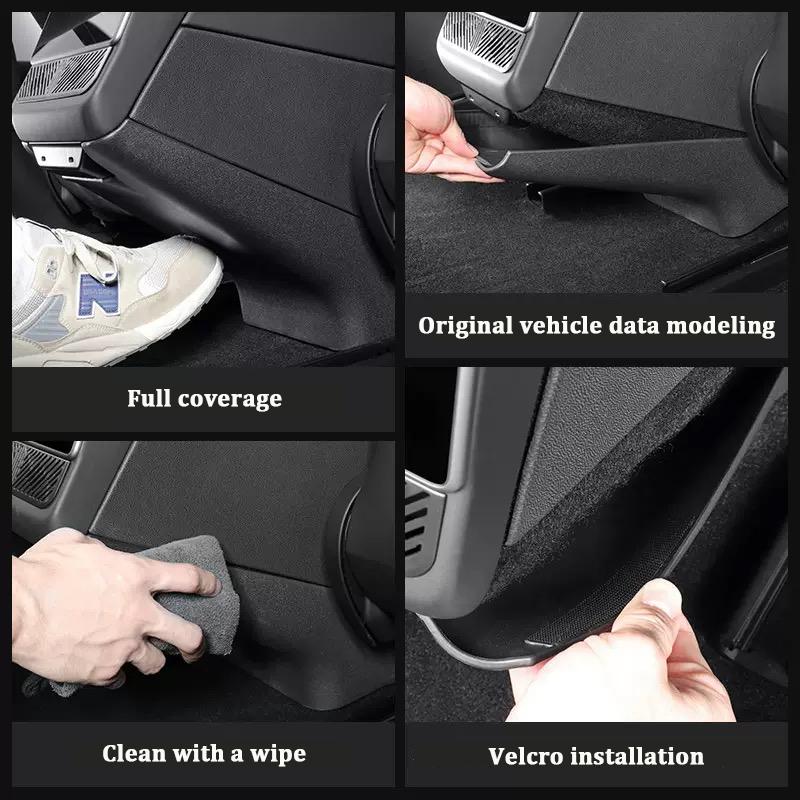 For Tesla Model Y Juniper 2026 Rear Center Console Air Vent Anti-Kick Pad TPE Armrest Rear Anti Dirty Panel Protection Cover Mat