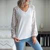 YYFS Women's Fashion Casual Leopard Print Autumn Winter Long Sleeve V-Neck Pullovers & Long Sleeves