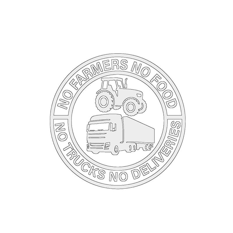 

New No Farmers No Food No Trucks No Deliveries Vinyl Sticker, Personalized Stickers, Heavy-Duty Weatherproof Car Sticker
