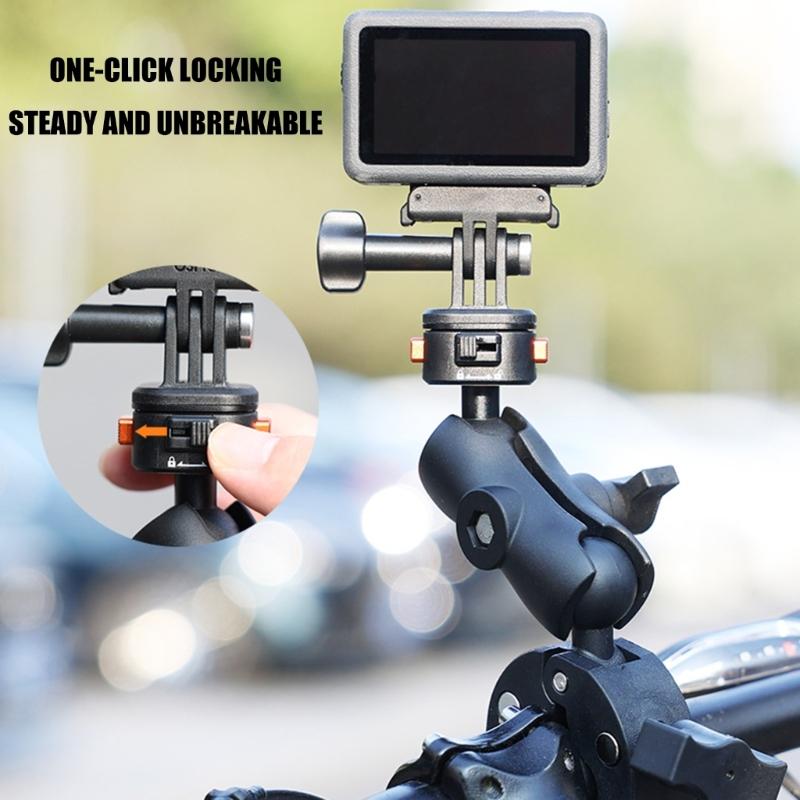 Universal Magnetic Quick Release Mount For Action Camera 360 Rotation And 18 45mm Clamp Ranges For Biking Motorcycle